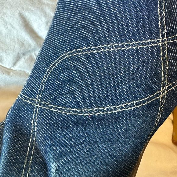 Vintage premier collection women's heels square toe denim low ankle sz 7 Y2K - Picture 5 of 12
